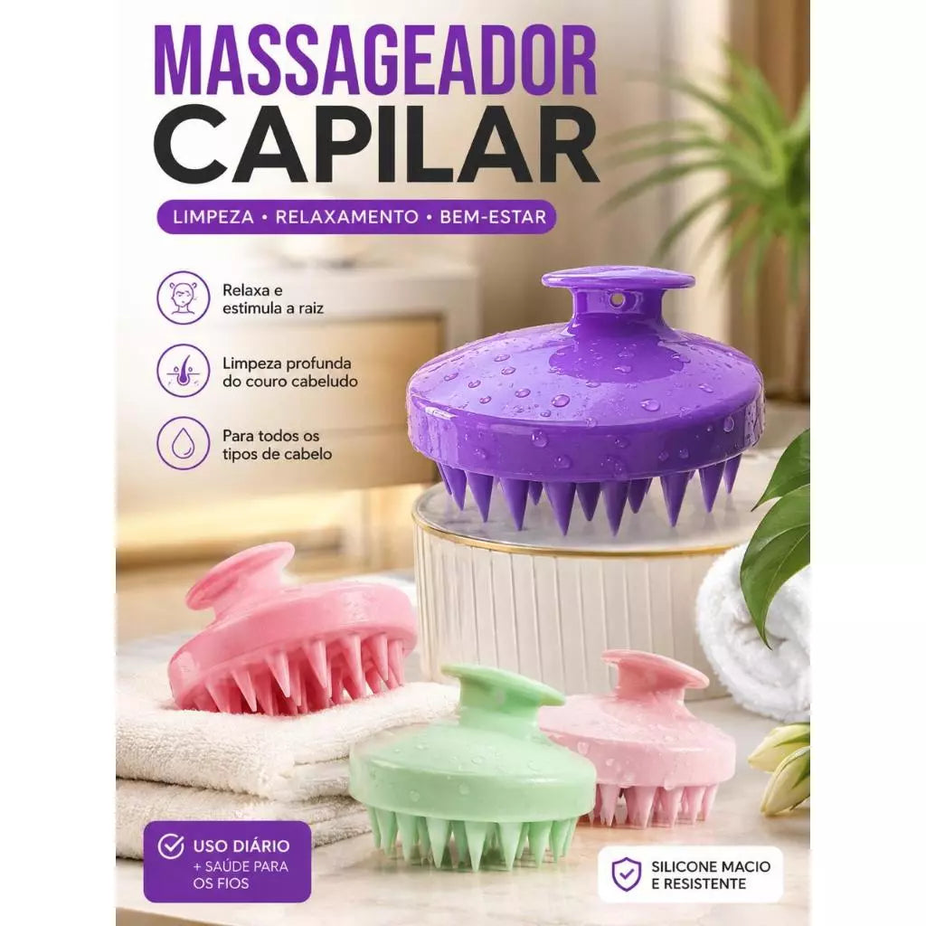 Hair Spa Brush™ – Escova Massageadora para Couro Cabeludo (Compre 1, LEVE 2)