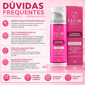 Clear Beauty 3 em 1 – Creme Clareador para Rosto, Axilas e Virilha