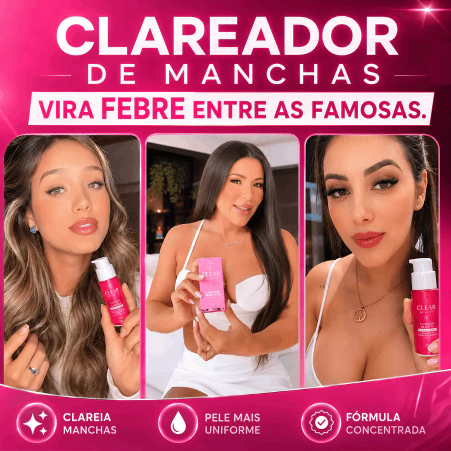 Clear Beauty 3 em 1 – Creme Clareador para Rosto, Axilas e Virilha