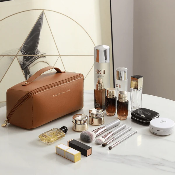Rose Beauty – Nécessaire Feminina Porta Maquiagem e Cosméticos com Compartimentos Organizadores