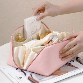 Rose Beauty – Nécessaire Feminina Porta Maquiagem e Cosméticos com Compartimentos Organizadores
