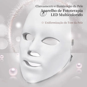 LuxDerma LED - Máscara Profissional de LED com 7 Cores que Revoluciona o Cuidado Facial.