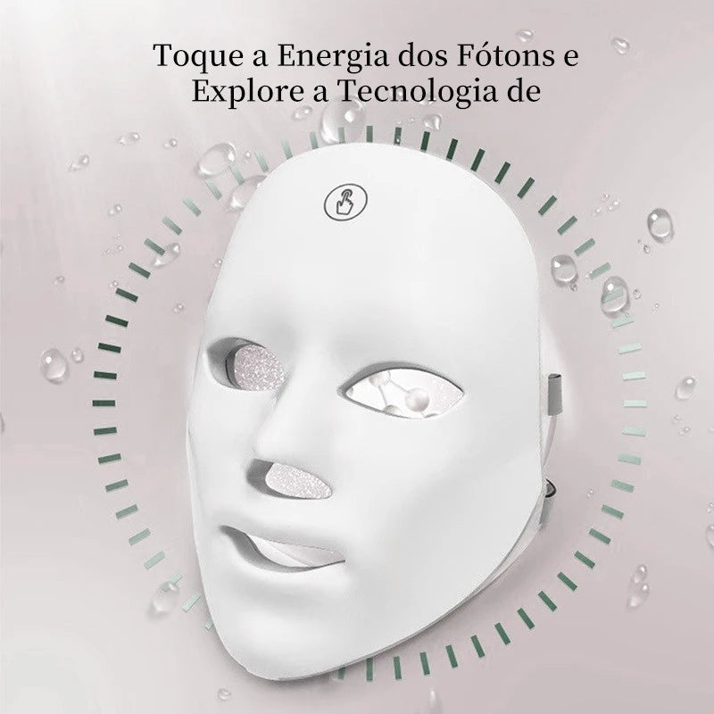 LuxDerma LED - Máscara Profissional de LED com 7 Cores que Revoluciona o Cuidado Facial.