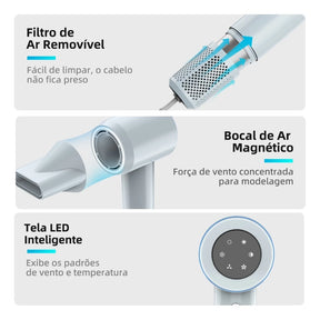 Secador de Cabelo Profissional 1500W - Secagem Rápia