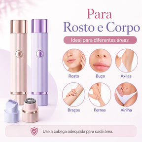 Smooth Pro 3 em 1 – Depiladora Elétrica Recarregável - À Prova D´Água