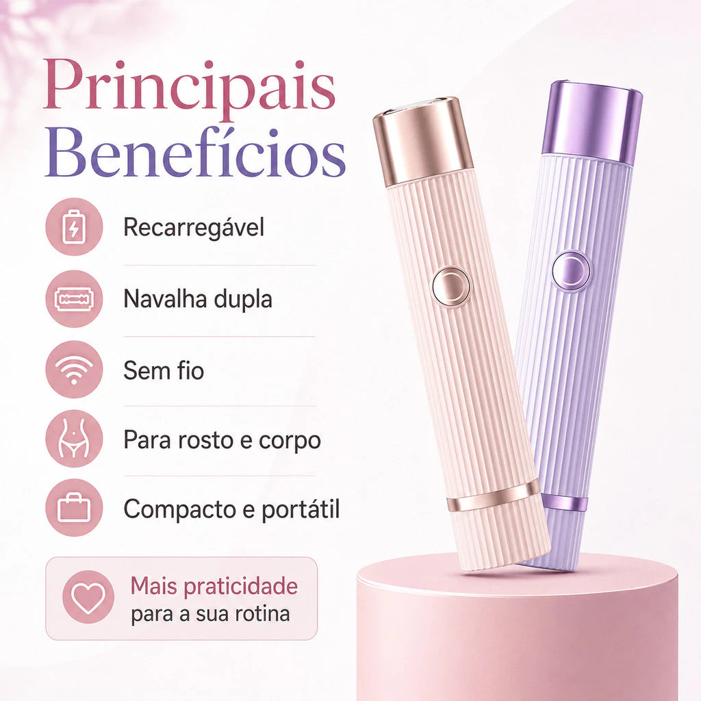 Smooth Pro 3 em 1 – Depiladora Elétrica Recarregável - À Prova D´Água