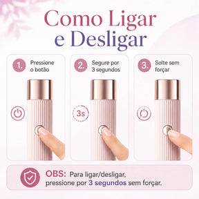Smooth Pro 3 em 1 – Depiladora Elétrica Recarregável - À Prova D´Água