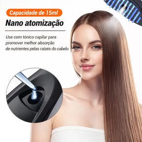 HairGlow Pro 4 em 1 - Escova de Terapia Capilar - Evita Quedas de Cabelo